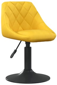 vidaXL Scaun de bucătărie, galben muștar, catifea