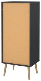 Comodă gri antracit înaltă 50x120 cm Bodo – Tvilum