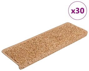 vidaXL Covorașe scară 30 buc 65x21x4 cm Bej