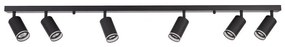 Spot aplicat PIPE 6x GU10/10W/230V negru