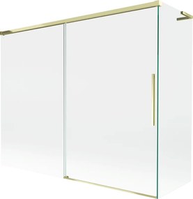 Mexen Rox L Paravan Cadă 2-ulei Glisant 190 + 80 x 150 cm, transparent, auriu - 8C9L-190-080-50-00