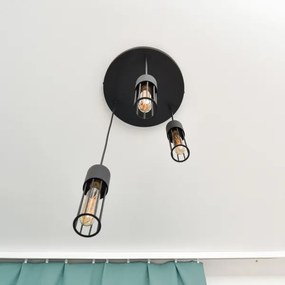 Lustră pe cablu MELODY 3xE27/15W/230V negru