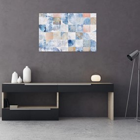 Tablou - figuri geometrice pe perete (90x60 cm)