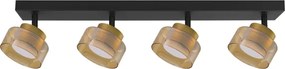Brilagi - LED RGB spot reglabil AURA LUX 4xGX53/14W/230V Wi-Fi Tuya negru/auriu