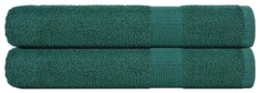 vidaXL Prosoape pentru saună 2 buc Verde 80x200cm 360 g/m² 100% bumbac