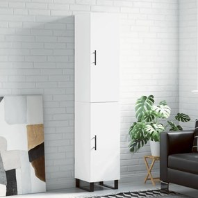 vidaXL Dulap înalt, alb, 34,5x34x180 cm, lemn prelucrat