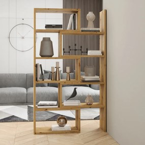 Biblioteca 75-125x188 cm, Karmelo, ADRK Furniture (Culoare: Alb / Alb)