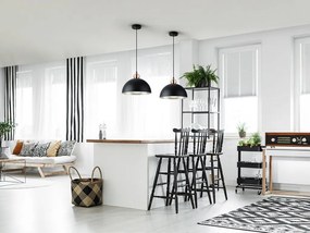 Lustra stil industrial metal negru/ cupru Polo