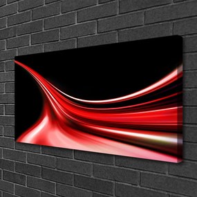 Tablou pe panza canvas Abstract Lines Art Rosu Negru