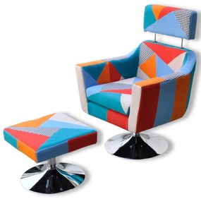 Fotoliu tv cu model mozaic, material textil