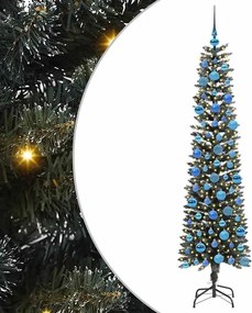 vidaXL Brad de Crăciun artificial Verde 180 cm PVC și Plastic și Oțel