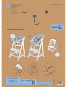 Scaun de masă pentru bebe alb Grow-Along – Roba