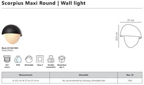 Aplica de perete iluminat exterior IP44 Scorpius Maxi Round