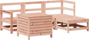 vidaXL Set canapele grădină, 5 piese, lemn masiv brad douglas