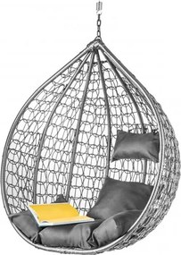 Scaun suspendat KOKON gri fara suport, perna gri