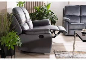 Canapea extensibilă Bud Velvet, două locuri, gri