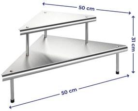 Raft suplimentar din oțel inoxidabil Massivo - Maximex