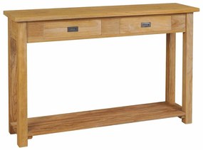 vidaXL Masă consolă din lemn masiv de tec, 120 x 30 x 80 cm