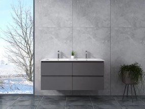 Dijon || Gri antracit mat, dulap de baie cu lavoar 120cm