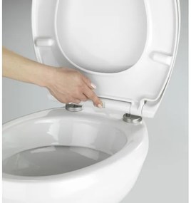 WENKO 21903100-WC capac SAMOS, 44,5 x 37,5 cm, alb/argintiu