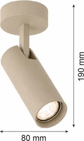 Spot aplicat directionabil cu bec GU10 Linca taupe
