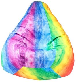 Fotoliu Nirvana Hobbit Pufrelax, Material Impermeabil - Rainbow Watercolour