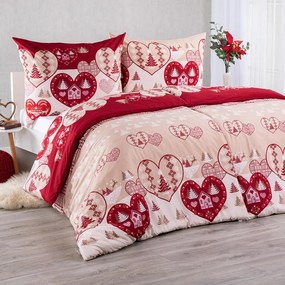 Lenjerie de pat din microfibră INIMĂ 2x pat simplu