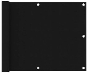 vidaXL Paravan de balcon, negru, 75 x 600 cm, țesătură oxford