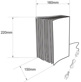 Lampă de masă Lucide 78596/01/30 LIVRET 1xE14/25W/230V