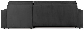 Canapea extensibila cu trei locuri neagra SMART