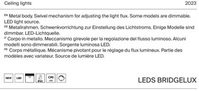 Spot LED aplicat directionabil design tehnic Yin alb