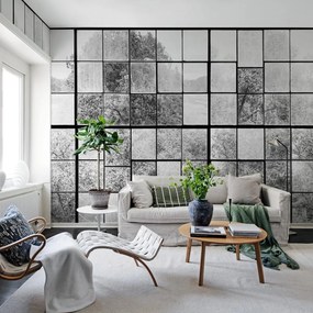 Fototapet, Factory Window, Graphite, Rebel Walls