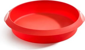 Tava de copt Lekue 1010161, Ø28 cm, -60°C/+220°C, Silicon platinat, Rosu