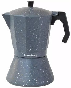 Cafetiera moka Klausberg KB 7298, 12 cesti, 600 ml, Inductie, Marmura gri