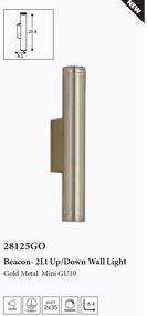 Aplica iluminat ambiental metal auriu Beacon 2