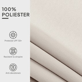 Outsunny Material de Înlocuire pentru Copertină Retractabilă, 282x250 cm, Gri | Aosom Romania