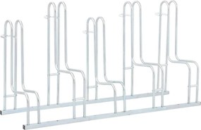 vidaXL Suport pentru 5 biciclete de sine stătător, oțel galvanizat