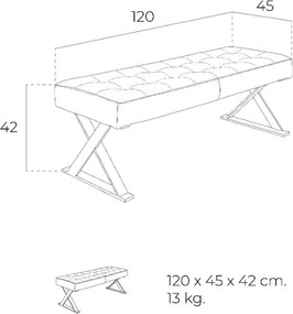 Bancheta tapitata design modern Bock AC-TB0083-X