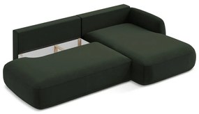 Colțar verde închis extensibil (cu colț pe partea dreaptă/cu șezlong) Hale – Makamii