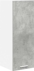 vidaXL Dulap suspendat Gri beton și Alb 30 x 31 x 80 cm Lemn compozit