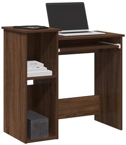 vidaXL Birou cu rafturi, stejar maro, 84x40x78 cm, lemn compozit