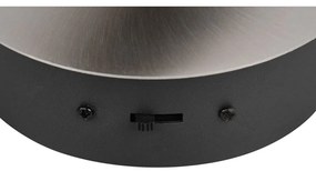 Aplică de perete neagră-argintie LED Orbit – Trio Select