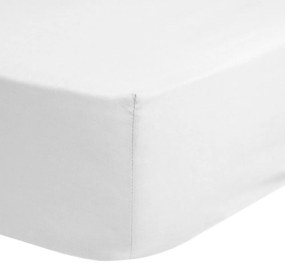 Cearșaf elastic din bumbac Good Morning, 160 x 200 cm, alb
