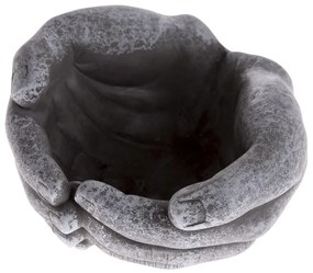 Decorație funerară Ghiveci de beton Mâini, 16 x8,5 x 15 cm