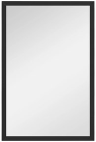 HOMCOM Oglindă murală rectangulară 60 x 40 cm, cadru din lemn negru, ideală pentru baie, living sau dormitor | Aosom Romania