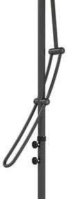 Outsunny Umbrelă de grădină, Umbrelă cu braț, LED-uri, Modul solar, rezistent la intemperii, inclusiv husă de protecție, Ø290 x 260 cm, Albastru închis | Aosom Romania
