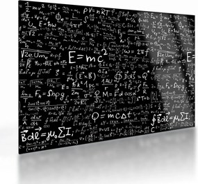 Tablou pe sticlă - Matematică (70x50 cm)