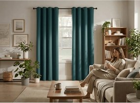 Perdea OXFORD albastru-verde 140x250 cm Agatat: Rejansa