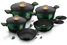 Set oale marmorate cu capace 10 piese Emerald Collection Berlinger Haus BH 6065