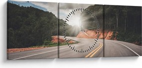 Tablou - Drum start (cu ceas) (90x30 cm)